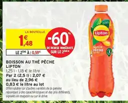 Intermarché Contact LIPTON Boisson au thé pêche offre