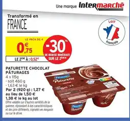 Intermarché Contact PÂTURAGES Paturette chocolat offre