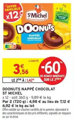 Intermarché Contact ST MICHEL Doonuts nappé chocolat offre