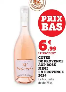 Bi1 Cotes de provence aop rose mimi en provence 2024 offre