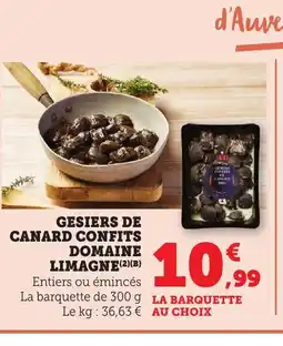 Bi1 Gesiers de canard confits domaine limagne offre