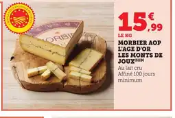 Bi1 Morbier aop l'age d'or les monts de joux offre