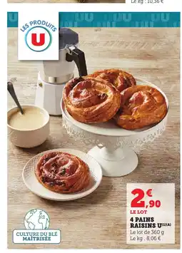 Bi1 4 pains raisins u offre