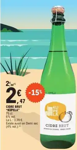 E.Leclerc Kupela - cidre brut offre