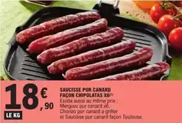 E.Leclerc Saucisse pur canard façon chipolatas offre