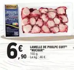 E.Leclerc Nuchar - lamelle de poulpe cuit offre