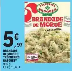 E.Leclerc Pêcheries basques - brandade de morue offre