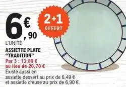 E.Leclerc Tradition - assiette plate offre