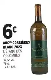 E.Leclerc Aoc corbières blanc 2023 offre