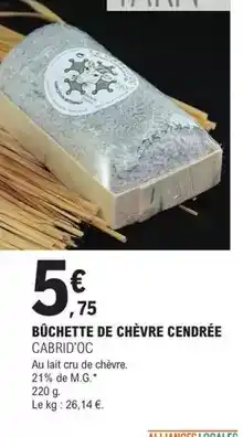 E.Leclerc Buchette de chevre cendrée offre
