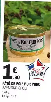 E.Leclerc Pâté de foie pur porc offre