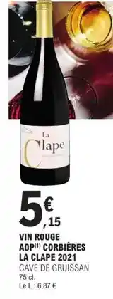 E.Leclerc Vin rouge aop corbières offre