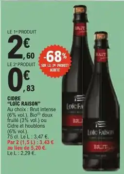 E.Leclerc CIDRE LOÏC RAISON offre