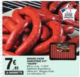 E.Leclerc MERGUEZ FAÇON CHARCUTIÈRE X12 SOCOPA offre