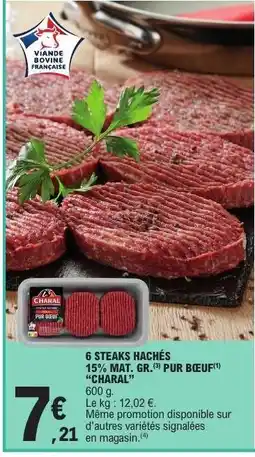E.Leclerc 6 Steaks Hachés offre