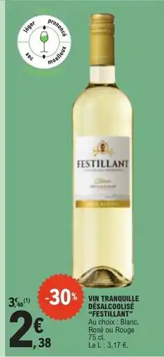 E.Leclerc VIN TRANQUILLE DÉSALCOOLISÉ “FESTILLANT” offre