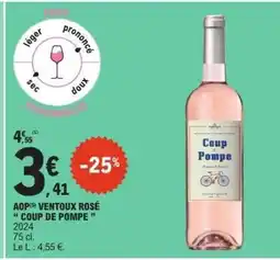 E.Leclerc AOP Ventoux Rosé 'Coup de Pompe' offre