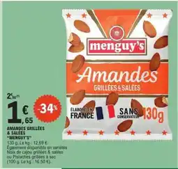 E.Leclerc Amandes Grillées & Salées Menguy's offre
