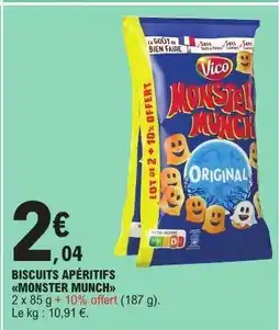 E.Leclerc Biscuits Apéritifs 'Monster Munch' offre
