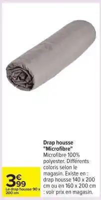 Carrefour Drap housse Microfibre offre