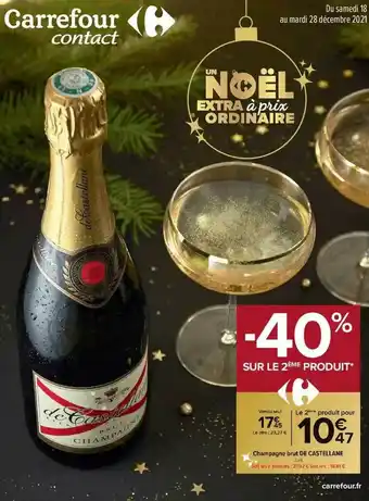 Carrefour Contact Champagne Brut De Castellane offre