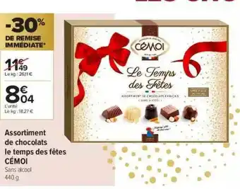 Assortiment De Chocolats Le Temps Des Fêtes Cémoi
