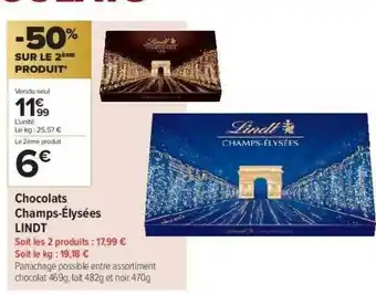 Carrefour Contact Chocolats Champs-élysées Lindt offre