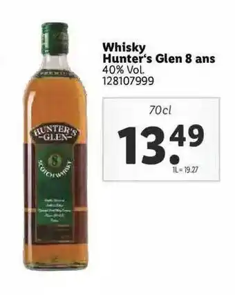 Lidl Whisky Hunter's Glen 8 Ans offre