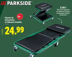 Lidl PARKSIDE Chariot de mécanicien et tabouret d'atelier offre