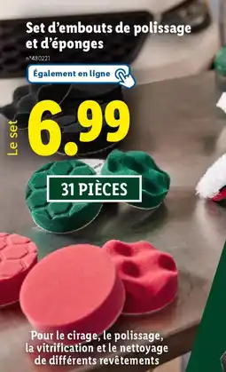 Lidl Set d'embouts de polissage et d'éponges offre