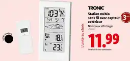 Lidl TRONIC Station météo sans fil avec capteur extérieur offre