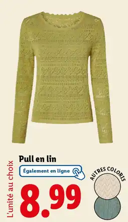 Lidl Pull en lin offre