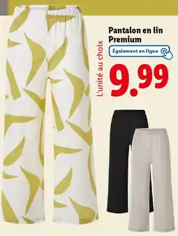 Lidl Pantalon en lin Premium offre