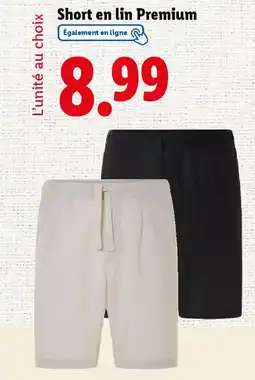 Lidl Short en lin Premium offre