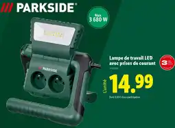 Lidl Lampe de travail LED avec prises de courant offre