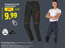 Lidl Pantalon de travail stretch femme offre