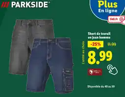 Lidl Short de travail en jean homme offre