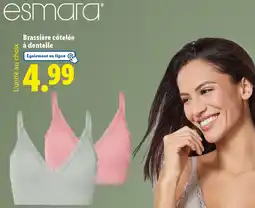 Lidl Brassière côtelée à dentelle offre