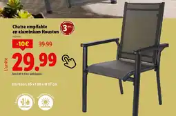 Lidl Chaise empilable en aluminium Houston offre