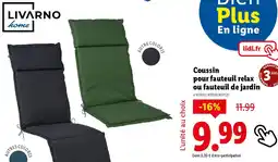 Lidl Coussin pour fauteuil relax ou fauteuil de jardin offre