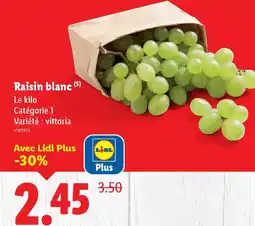 Lidl Raisin blanc offre