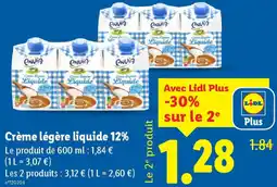 Lidl Crème légère liquide 12% offre