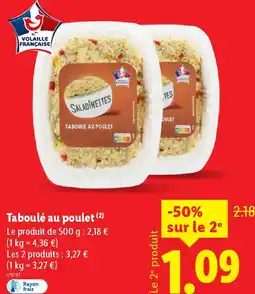 Lidl Taboulé au poulet offre