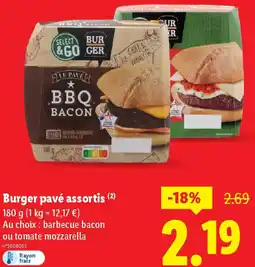 Lidl Burger pavé assortis offre