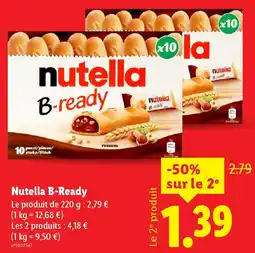 Lidl Nutella B-Ready offre