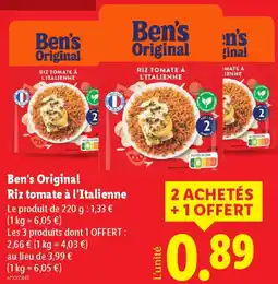 Lidl Ben's Original Riz tomate à l'Italienne offre
