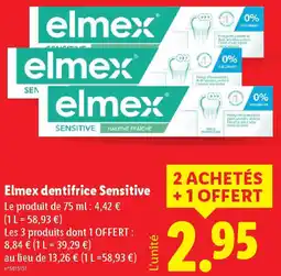 Lidl Elmex dentifrice Sensitive offre