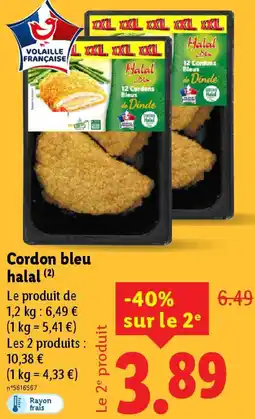 Lidl Cordon bleu halal offre