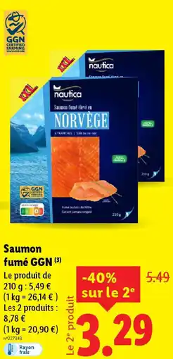 Lidl Saumon fumé GGN offre