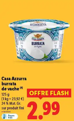 Lidl Casa Azzurra burrata de vache offre